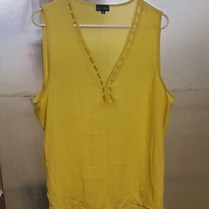 Zenobia V-Neck Yellow Blouse